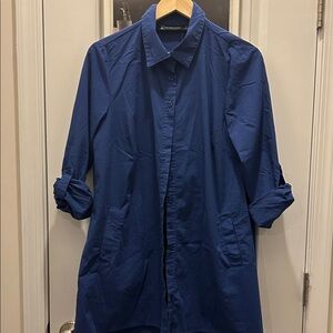 New York & Company Navy Tunic Shirt